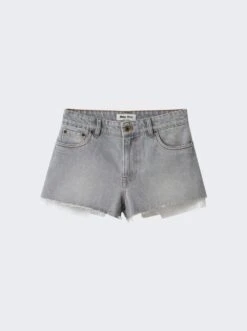 Miu Miu Denim Shorts Grigio
