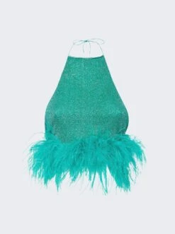 OSEREE Lumière Plumage Necklace Top Aquamarine