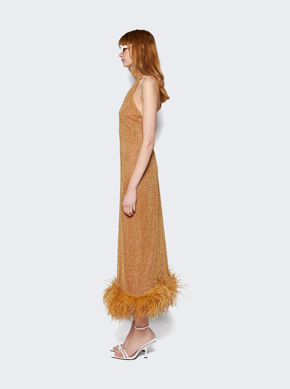 OSEREE Lumière Turtleneck Dress Toffee - Image 4