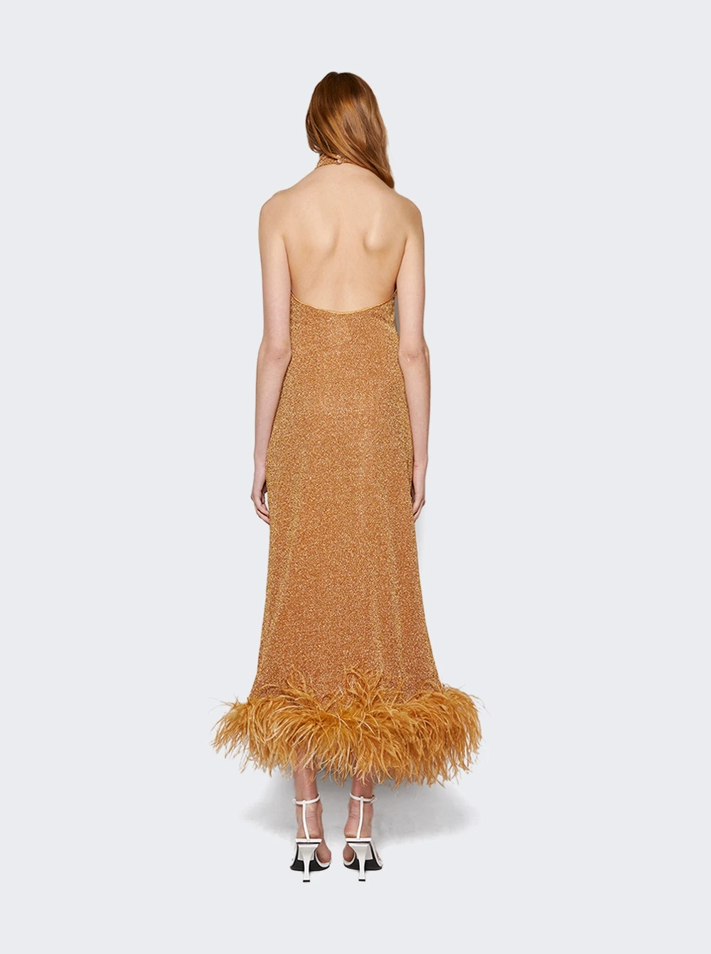 OSEREE Lumière Turtleneck Dress Toffee - Image 5