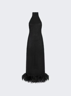 OSEREE Lumière Turtleneck Dress Black