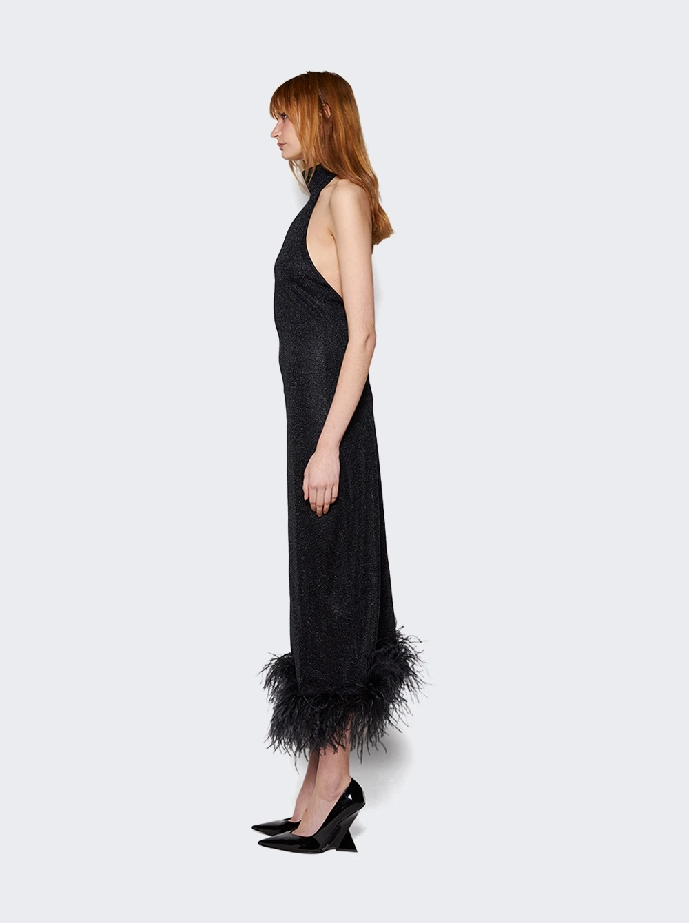 OSEREE Lumière Turtleneck Dress Black - Image 4