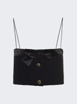 Miu Miu Velvet Tank Top Black