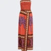 JOHANNA ORTIZ East Africa Heart Dress Red And Purple