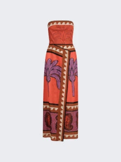 JOHANNA ORTIZ East Africa Heart Dress Red And Purple