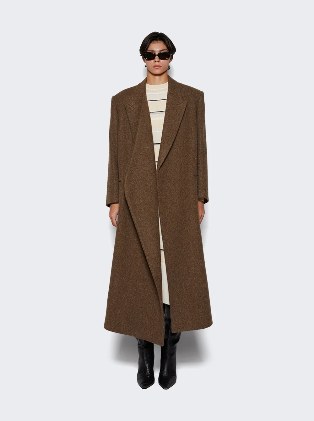 PROENZA SCHOULER Rachel Dress In Textured Striped Knit Ecru - Image 2