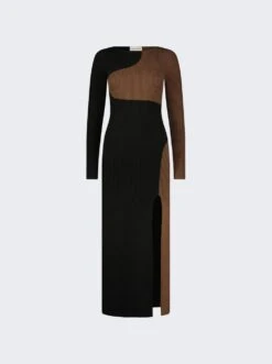 Aura Dress Black Brown