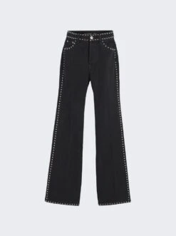 Lanvin X Future Studded Flared Pants Black