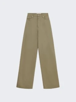 Loewe High Waisted Trousers Military Green
