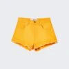 Loewe X Paula's Ibiza Denim Shorts Mandarin Orange