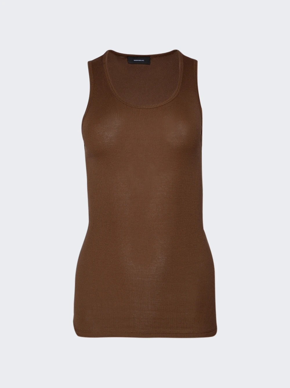Ribbed Tank Brown