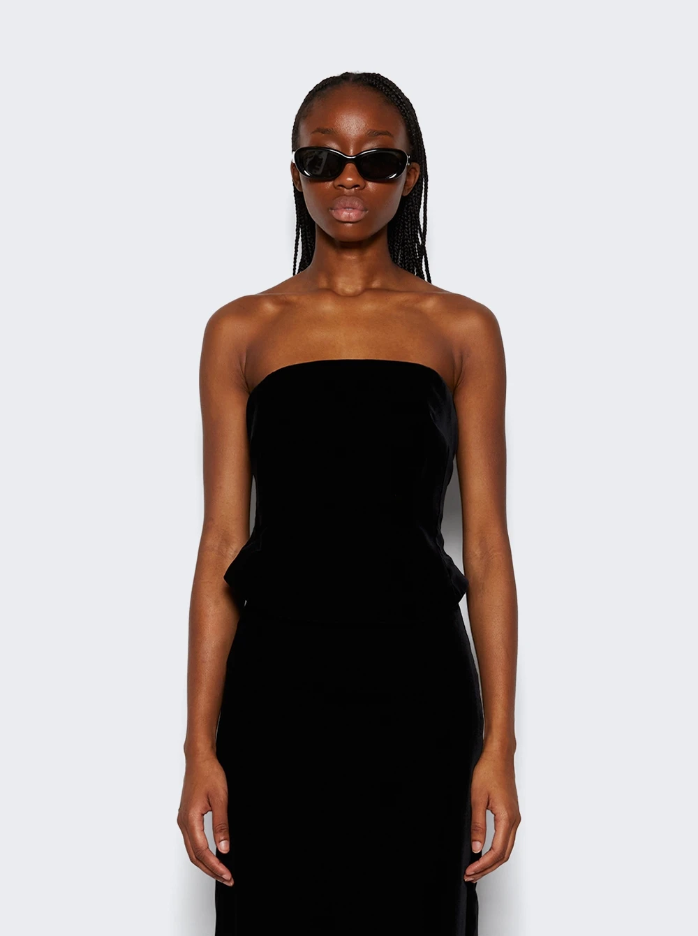 Velvet Corset Top Black - Image 3