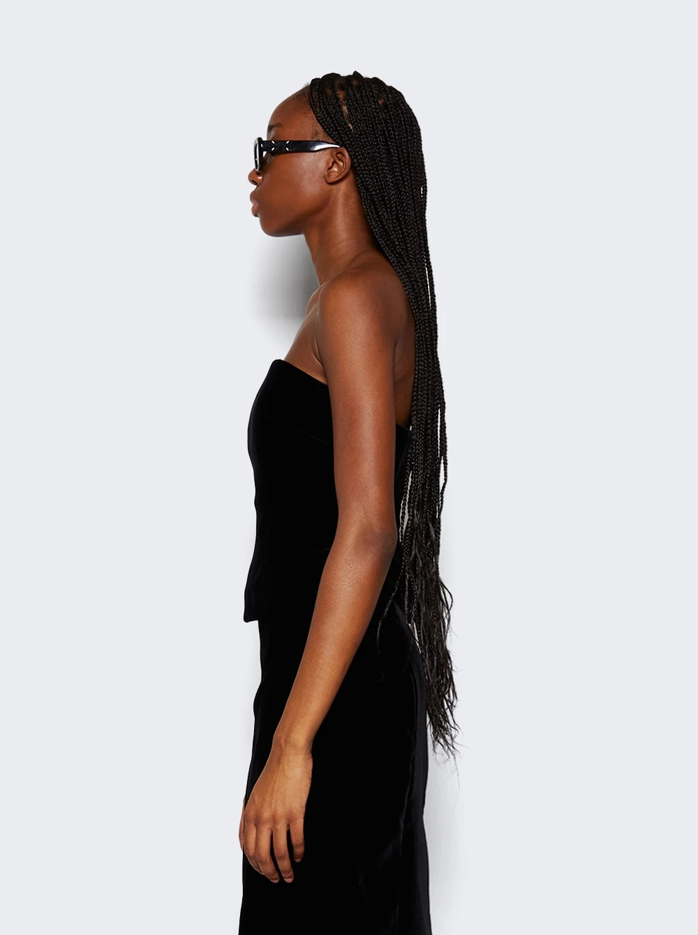 Velvet Corset Top Black - Image 4