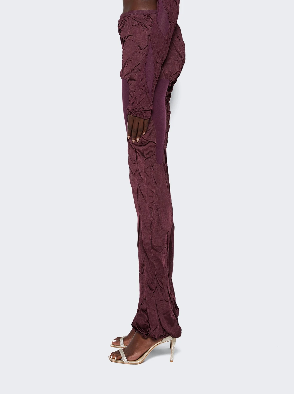 Wet Look Trousers Purple - Image 4