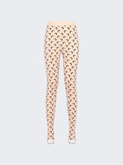 Marine Serre All Over Moon Leggings Nude