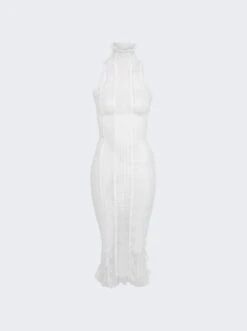 Angel Midi Bodycon Dress White